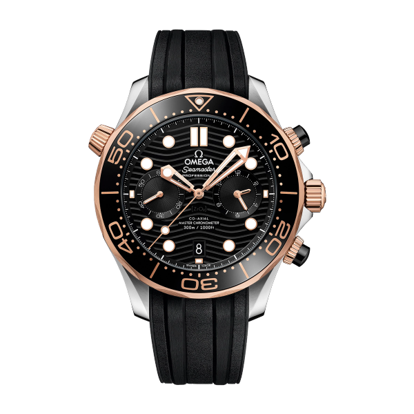 Omega Seamaster Diver 300M Black Two-Tone Rubber 44mm