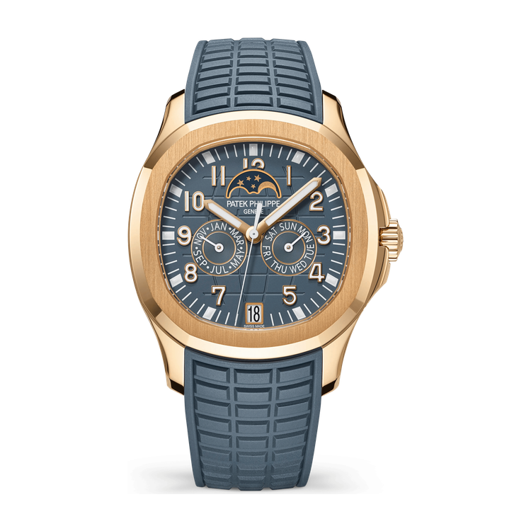 Patek Philippe Aquanaut Blue Rose Gold Rubber 39.9mm