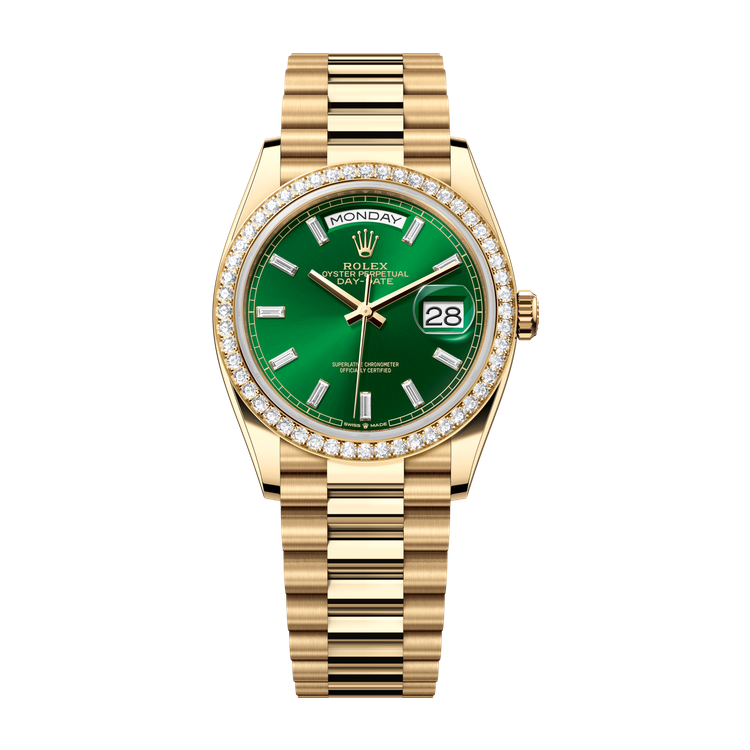 Rolex Day-Date 36 Green Yellow Gold 36mm