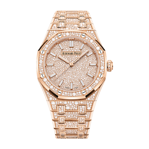 Audemars Piguet Royal Oak Selfwinding Diamond Pave Rose Gold 34mm