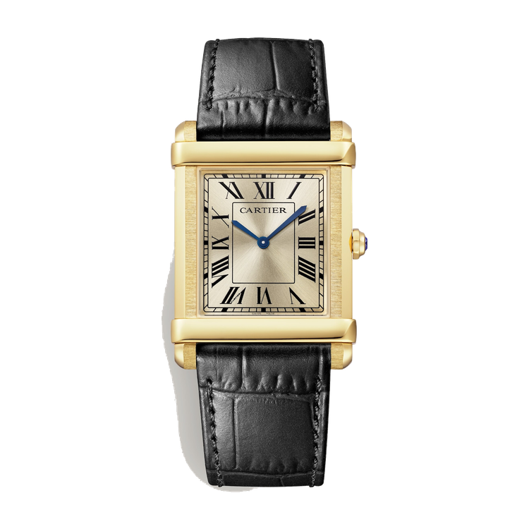 Cartier Tank Chinoise Gold Yellow Gold Alligator Leather 29.2mm