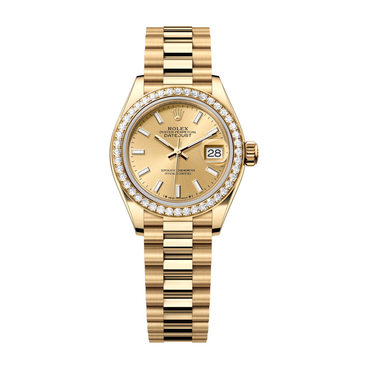 Rolex Lady-Datejust Champagne Yellow Gold 28mm