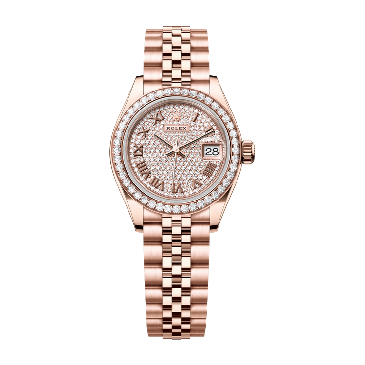 Rolex Lady-Datejust Diamond Pave Rose Gold 28mm