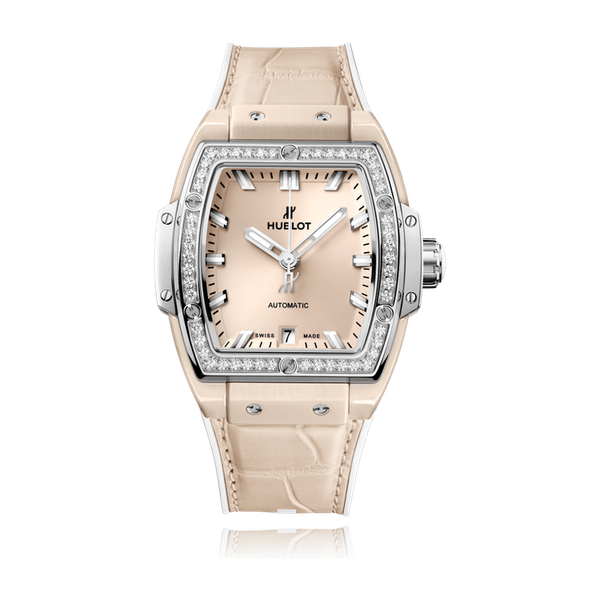 Hublot Spirit of Big Bang Beige Ceramic Alligator Leather 39mm