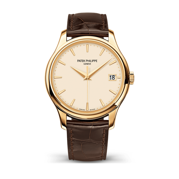 Patek Philippe Calatrava Ivory Yellow Gold Alligator Leather 39mm
