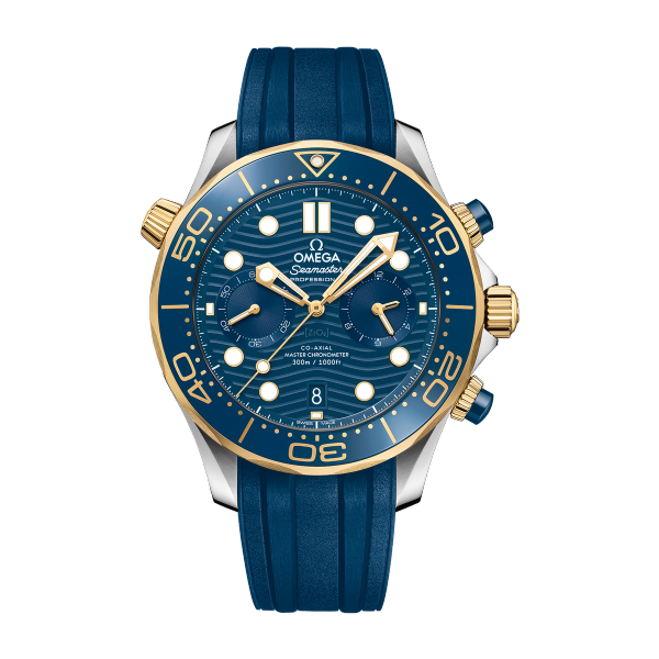 Omega Seamaster Diver 300M Blue Two-Tone Rubber 44mm