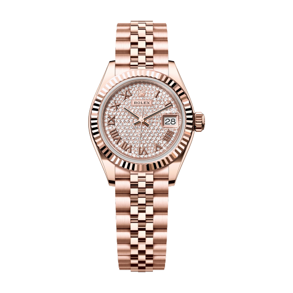 Rolex Lady-Datejust Diamond Pave Rose Gold 28mm