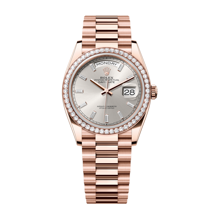 Rolex Day-Date 36 Silver Rose Gold 36mm