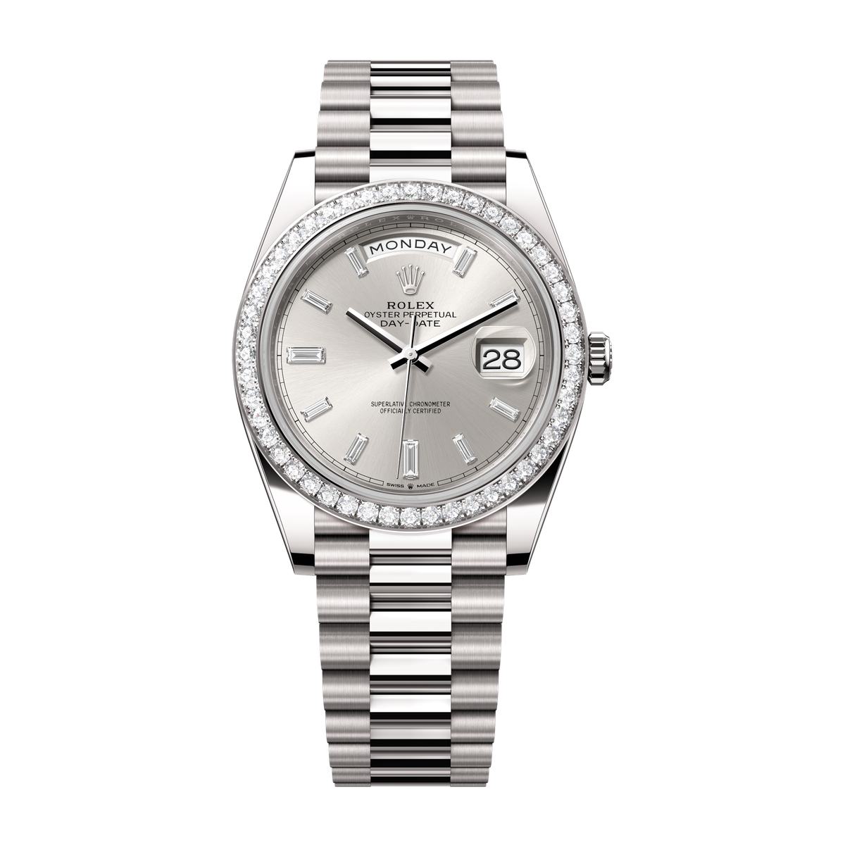 Rolex Day-Date 40 Silver White Gold 40mm