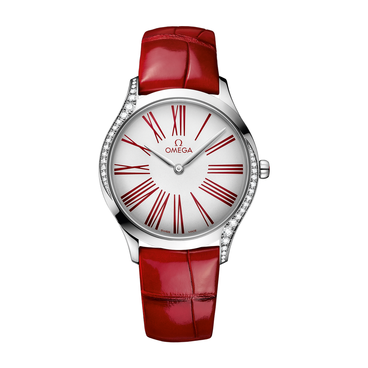 Omega De Ville Trésor White Steel Alligator Leather 36mm