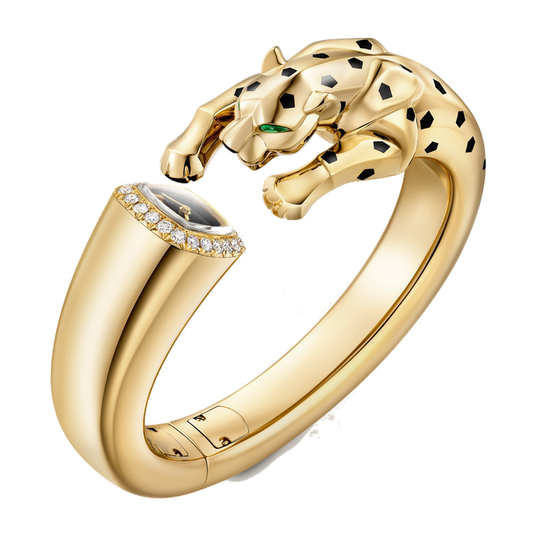 Cartier Panthère Jewelry Black Yellow Gold 17.6mm