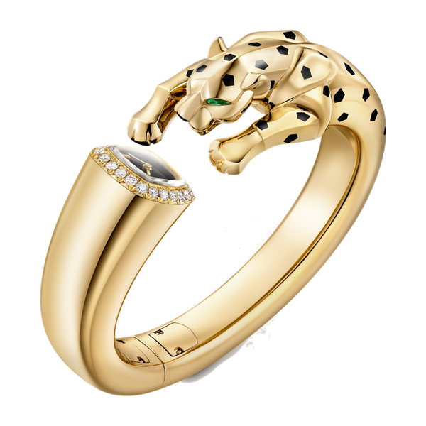 Cartier Panthère Jewelry Black Yellow Gold 17.6mm