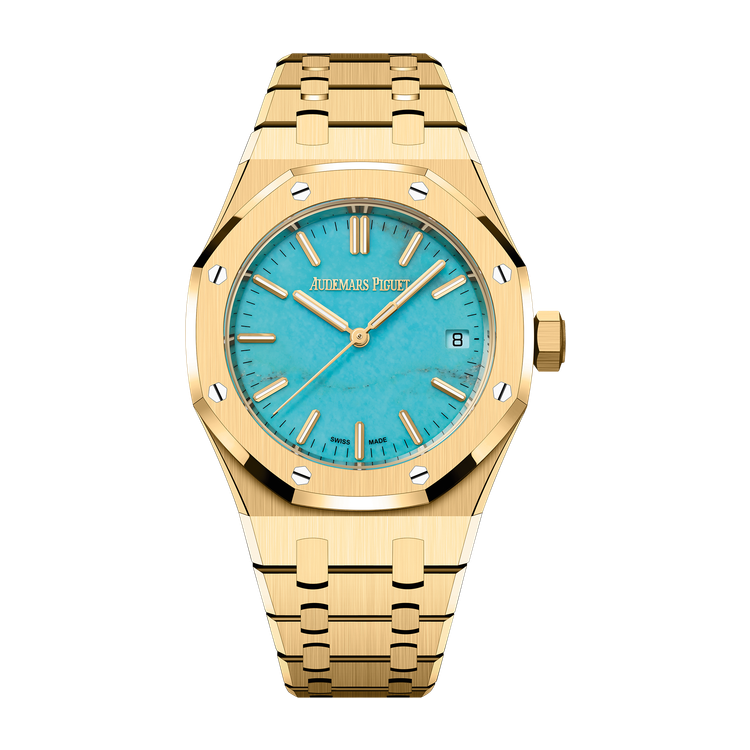 Audemars Piguet Royal Oak Selfwinding Turquoise Yellow Gold 37mm