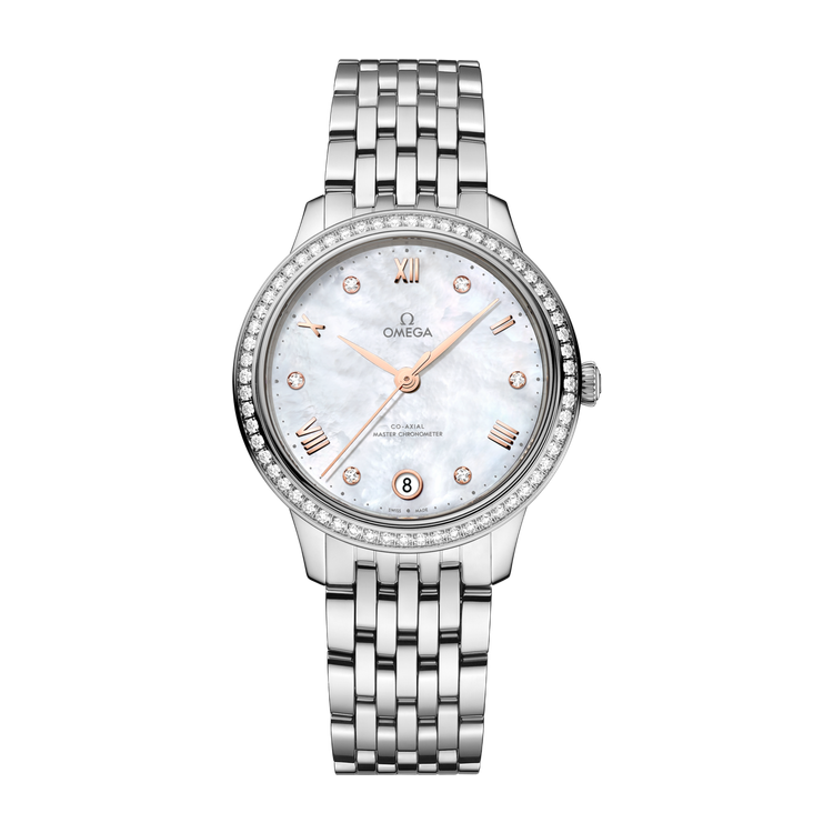 Omega De Ville Prestige White Steel 34mm