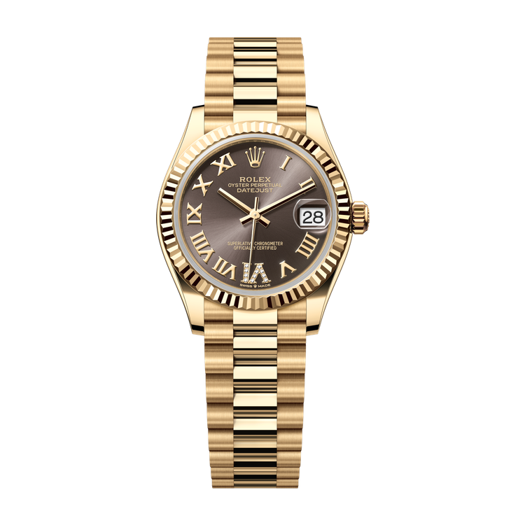 Rolex Datejust 31 Dark Grey Yellow Gold 31mm