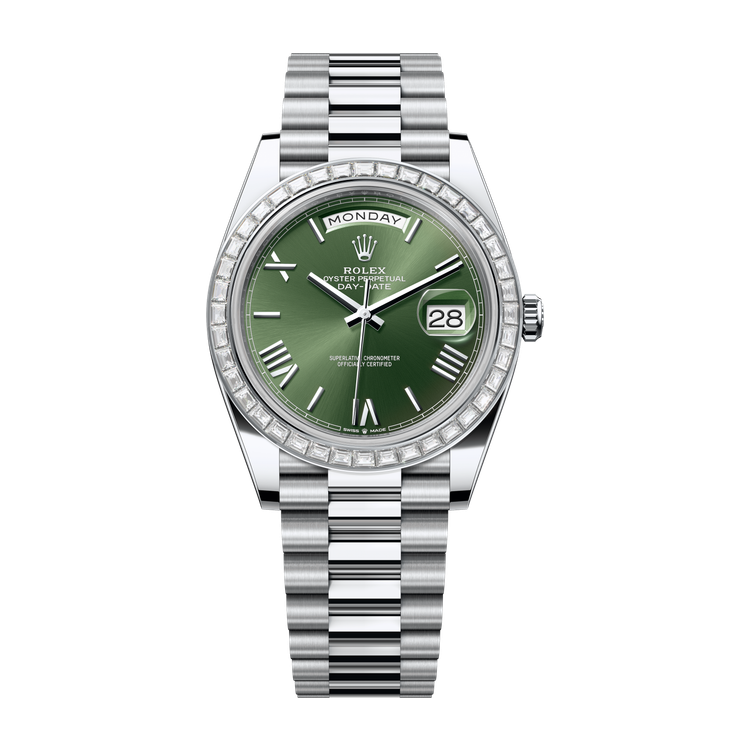 Rolex Day-Date 40 Green Platinum 40mm