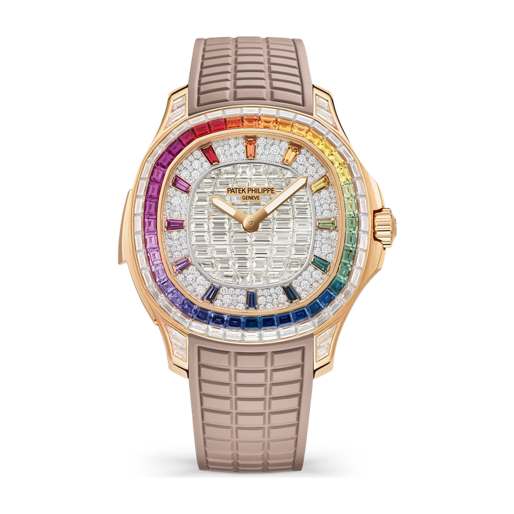 Patek Philippe Grand Complications Diamond Pave Rose Gold Rubber 38.8mm