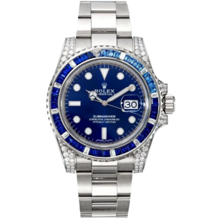 Rolex Submariner Blue White Gold 40mm