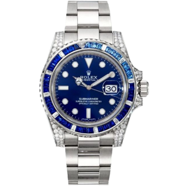 Rolex Submariner Blue White Gold 40mm