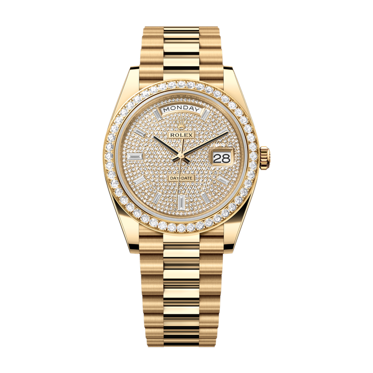 Rolex Day-Date 40 Diamond Pave Yellow Gold 40mm