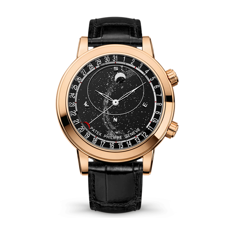 Patek Philippe Grand Complications Celestial Black Rose Gold Alligator Leather 44mm