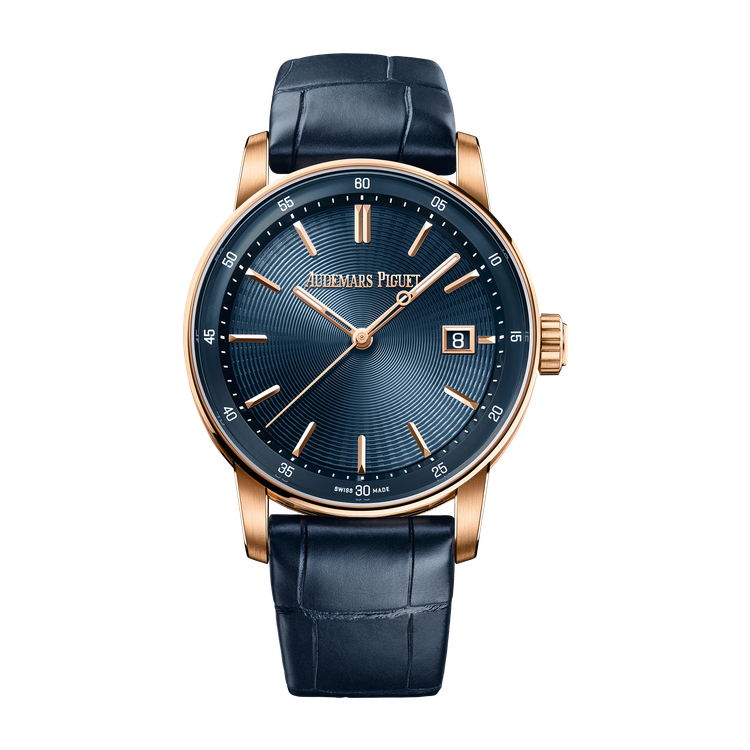 Audemars Piguet Code 11.59 Selfwinding Blue Rose Gold Alligator Leather 38mm
