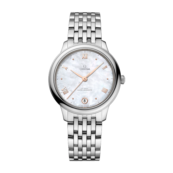 Omega De Ville Prestige White Steel 34mm