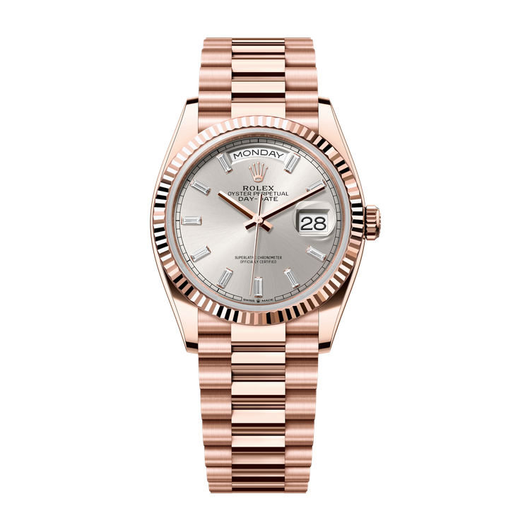 Rolex Day-Date 36 Silver Rose Gold 36mm