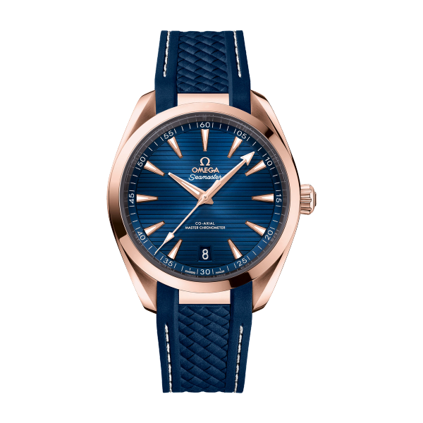 Omega Seamaster Aqua Terra 150M Blue Rose Gold Rubber 41mm