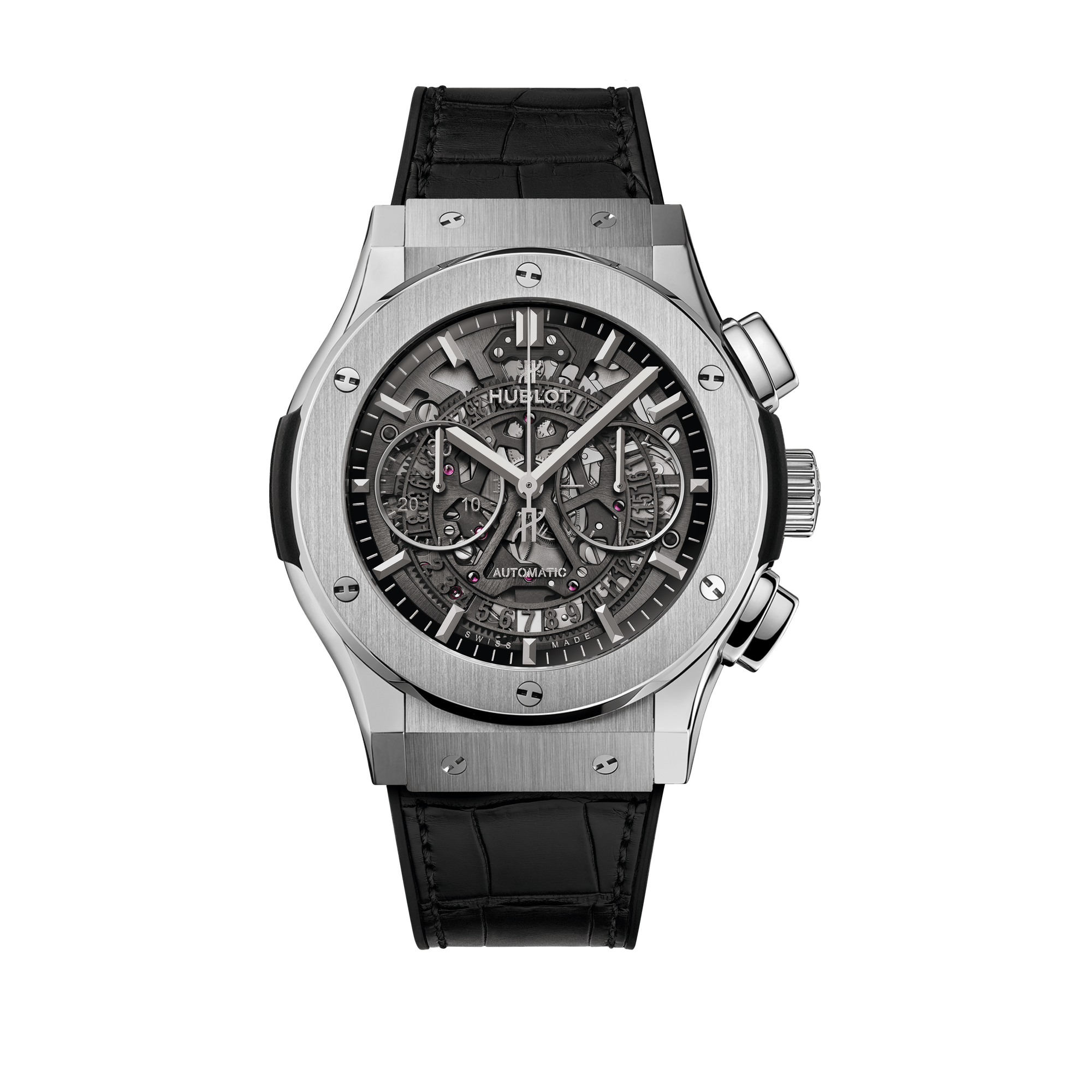 Hublot Classic Fusion Skeleton Titanium Alligator Leather 45mm