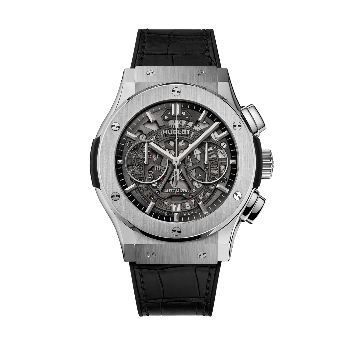 Hublot Classic Fusion Skeleton Titanium Alligator Leather 45mm
