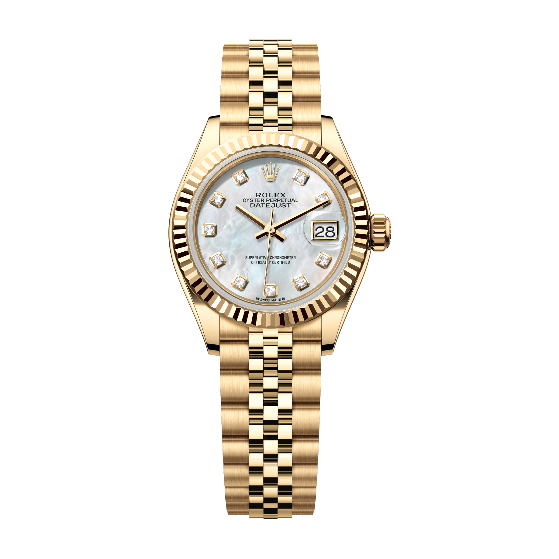 Rolex Lady-Datejust Mother of Pearl Yellow Gold 28mm