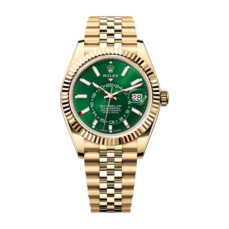 Rolex Sky-Dweller Green Yellow Gold 42mm