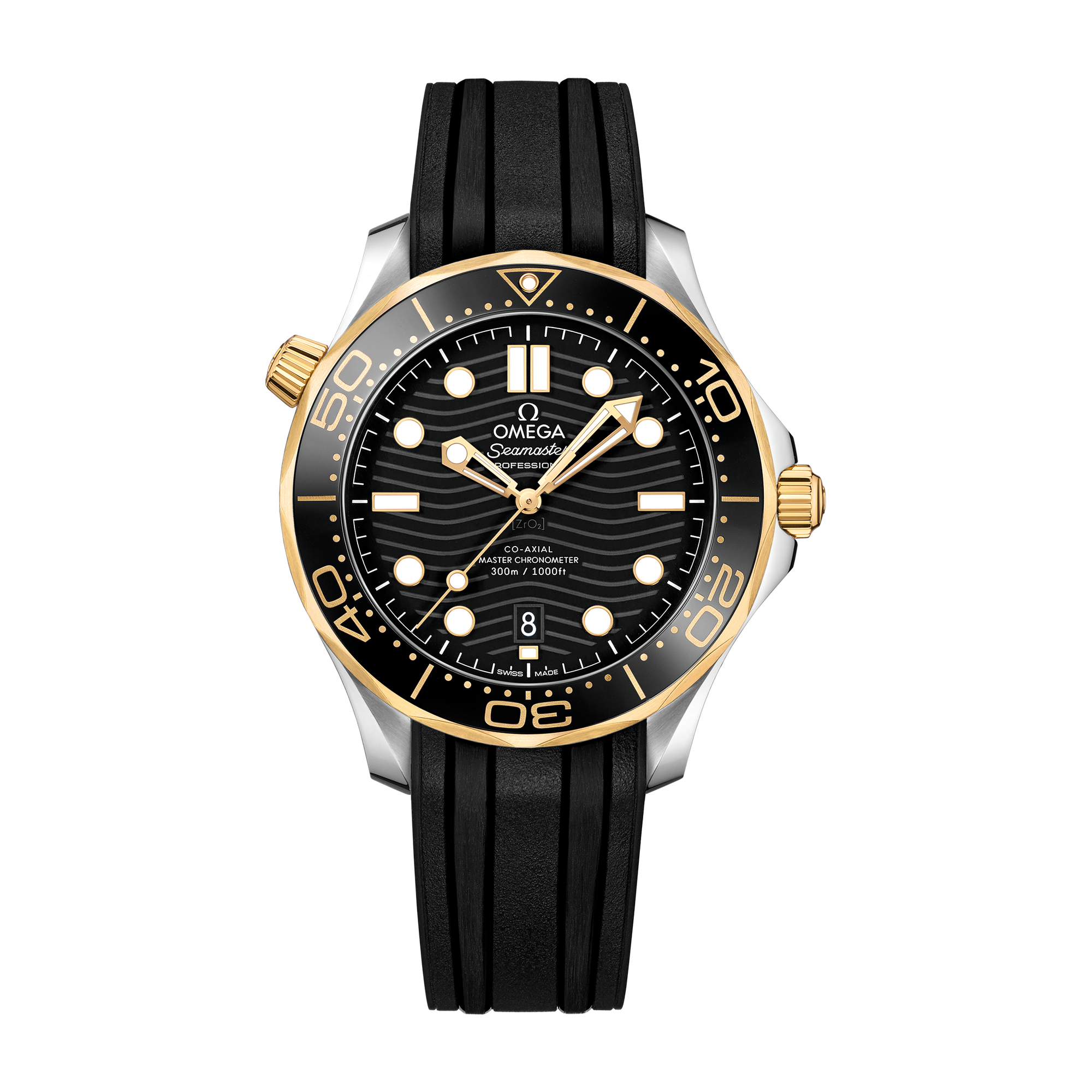 Omega Seamaster Diver 300M Black Two-Tone Rubber 42mm