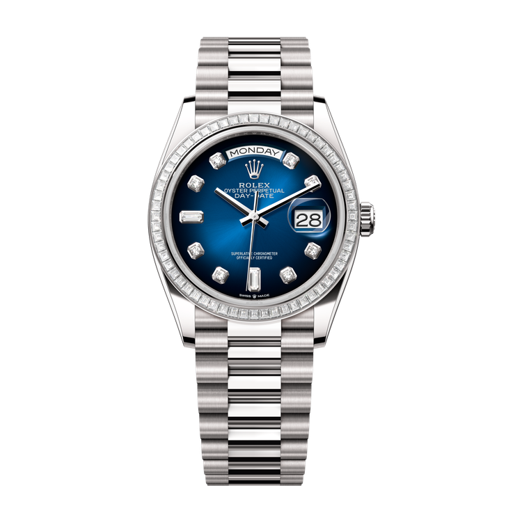 Rolex Day-Date 36 Blue White Gold 36mm