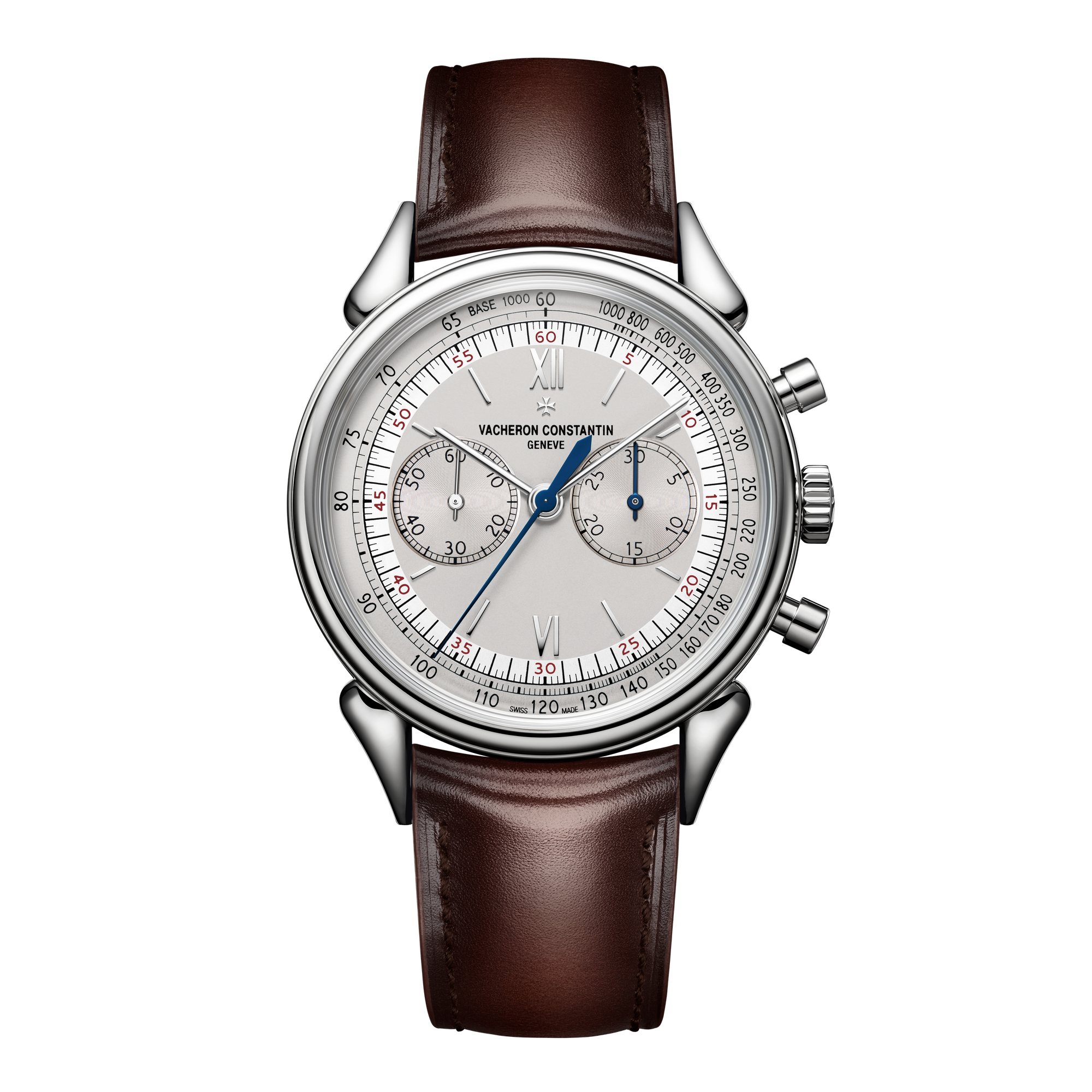 Vacheron Constantin Historiques Cornes de Vache 1955 Grey Steel Leather 38.5mm