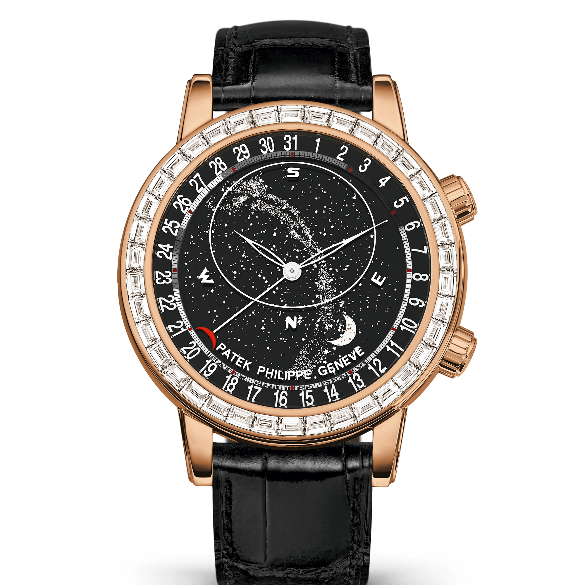 Patek Philippe Grand Complications Black Rose Gold Leather 44mm