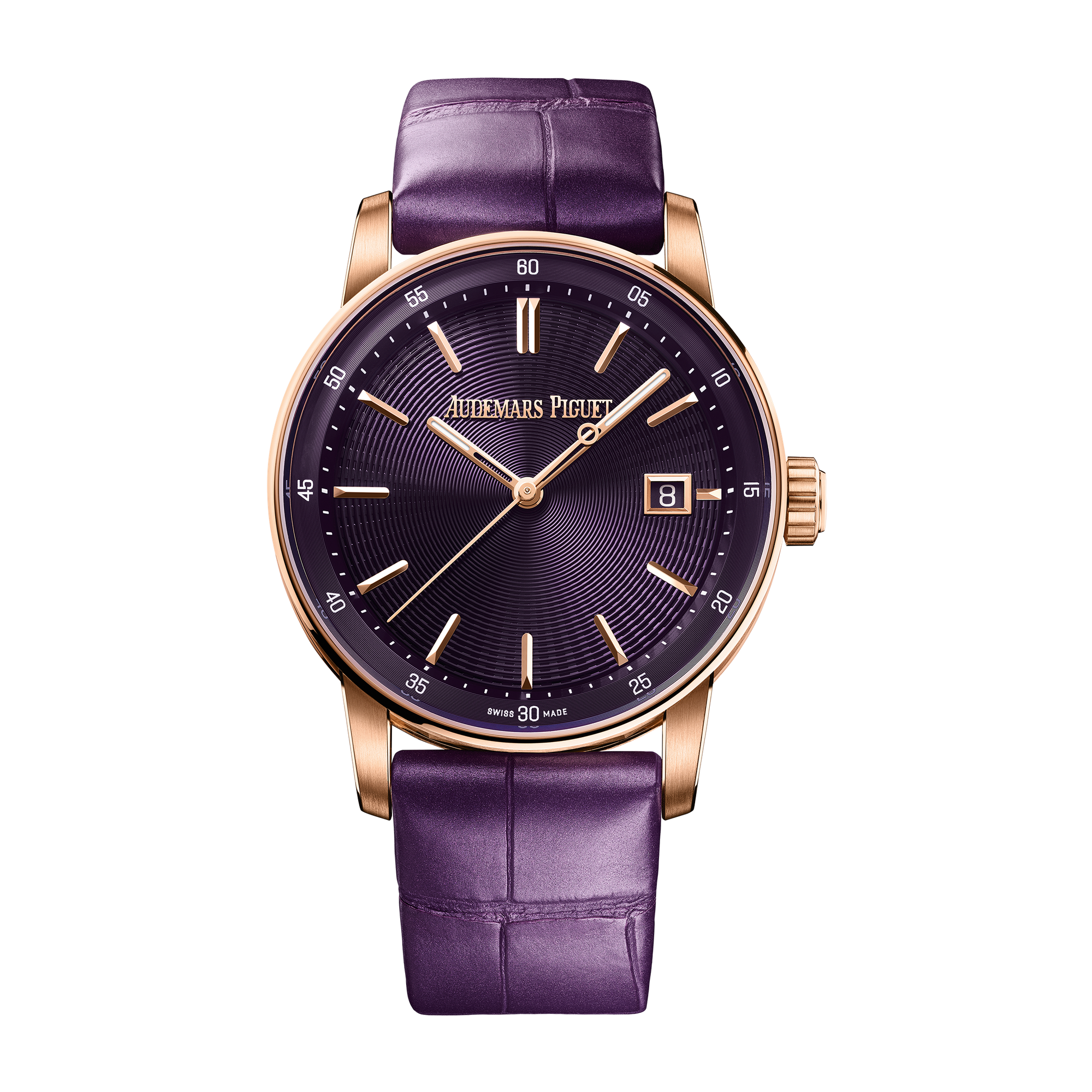 Audemars Piguet Code 11.59 Selfwinding Purple Rose Gold Alligator Leather 38mm