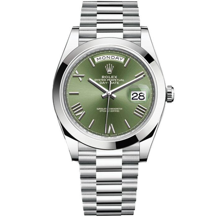 Rolex Day-Date Green Platinum 40mm