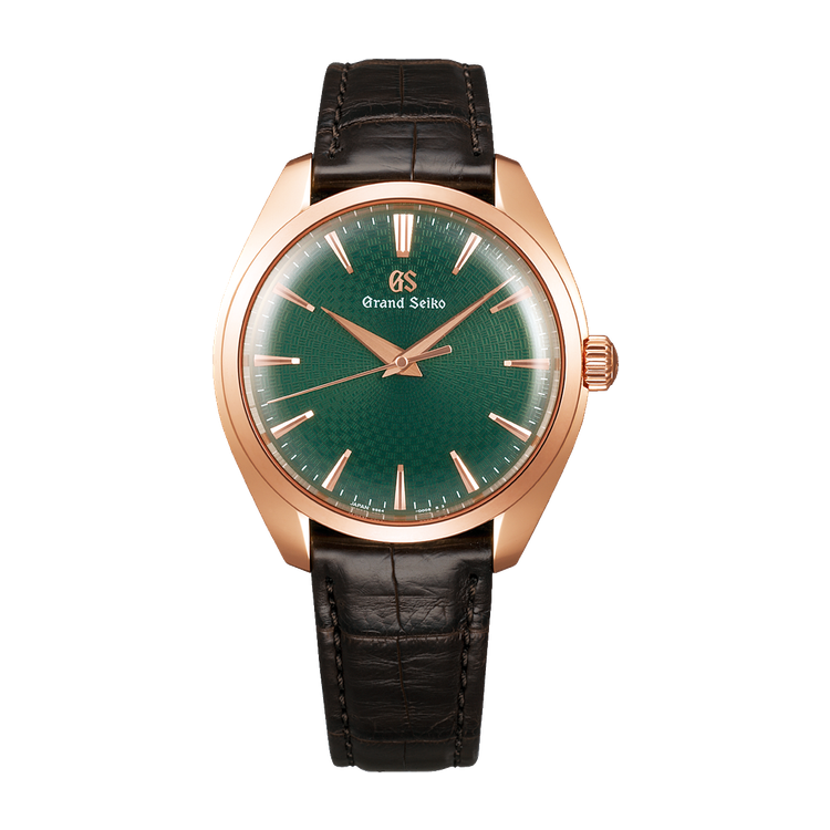Grand Seiko Elegance Thin Dress Series Green Rose Gold Alligator Leather 39mm