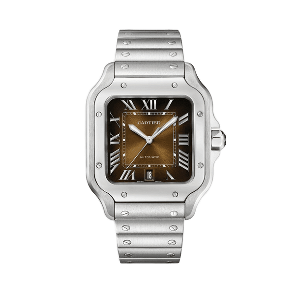 Cartier Santos De Cartier Chocolate Steel 39.8mm