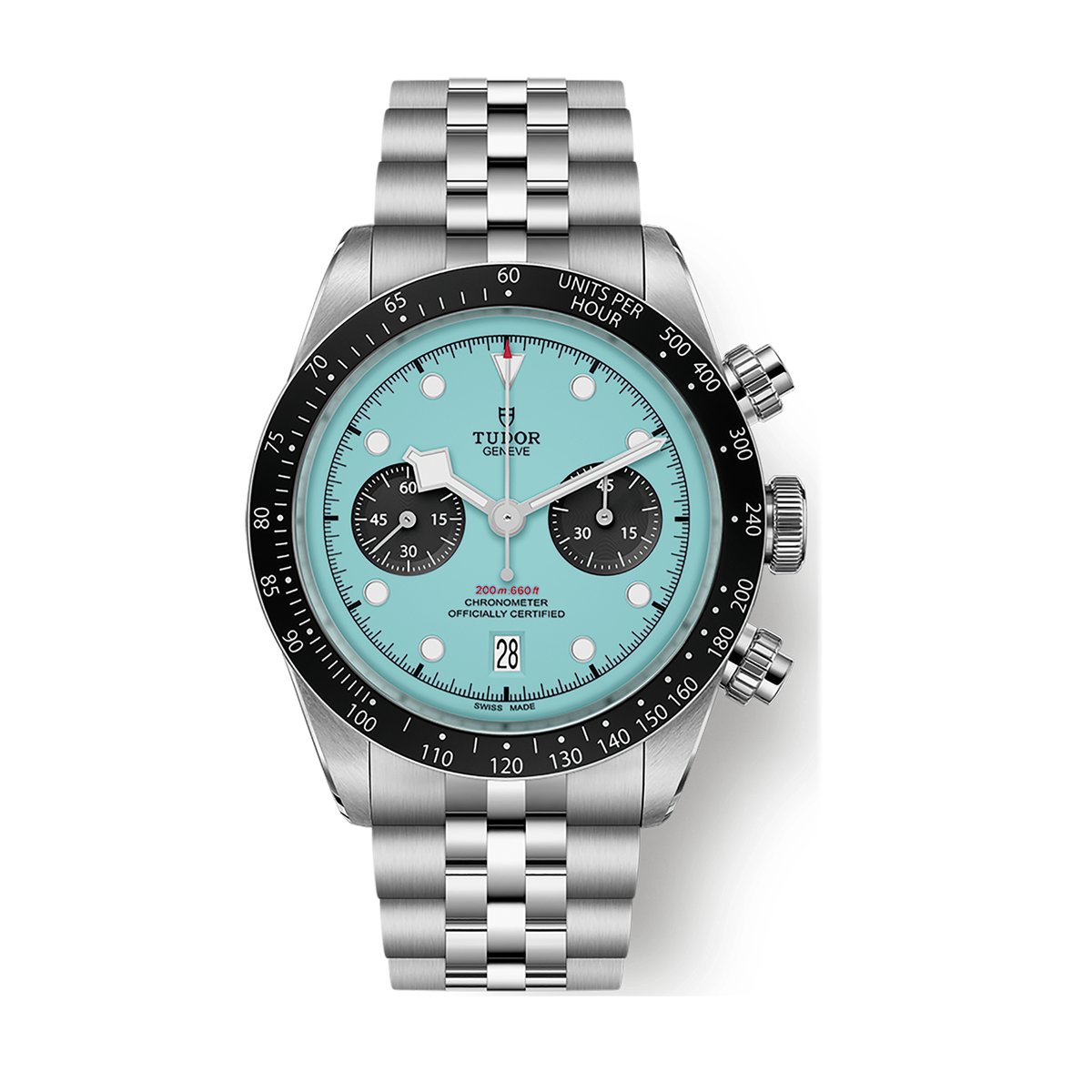 Tudor "Flamingo Blue" Black Bay Chrono Turquoise Steel 41mm