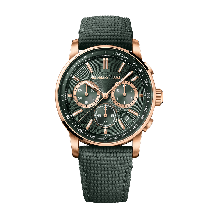 Audemars Piguet Code 11.59 Selfwinding Chronograph Green Rose Gold Rubber 41mm
