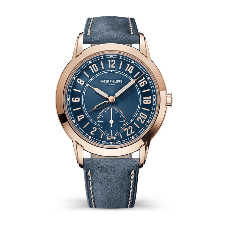 Patek Philippe Complications Blue Rose Gold Leather 42mm