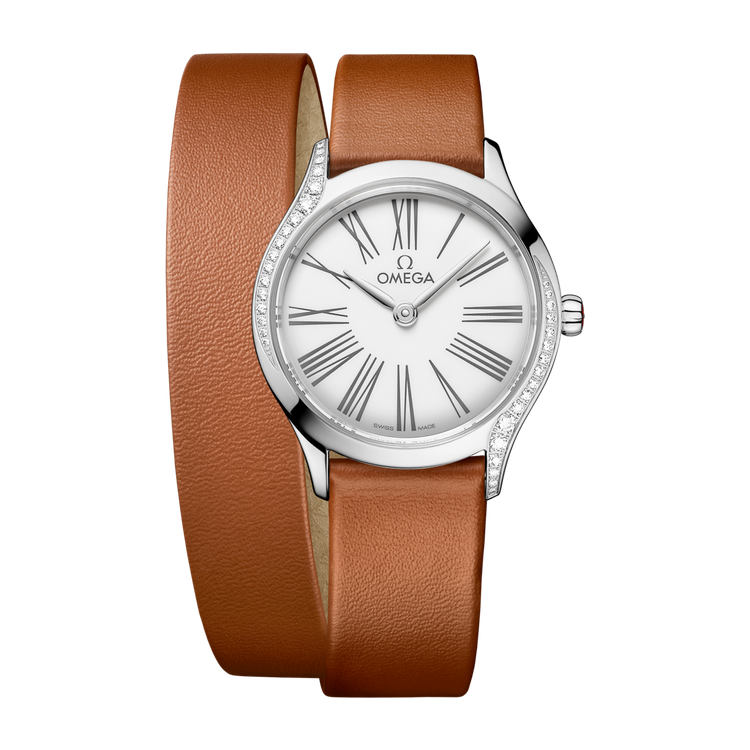 Omega De Ville Mini Trésor White Steel Leather 26mm