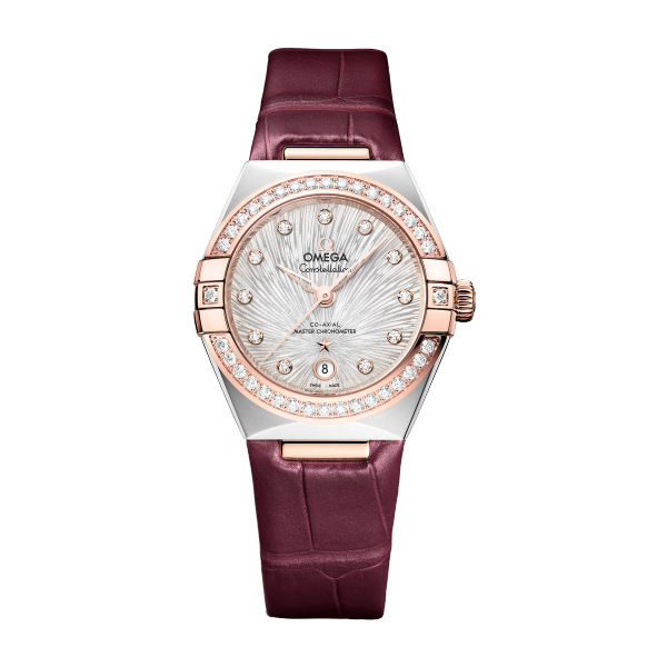 Omega Constellation Silver Two-Tone Alligator Leather 29mm