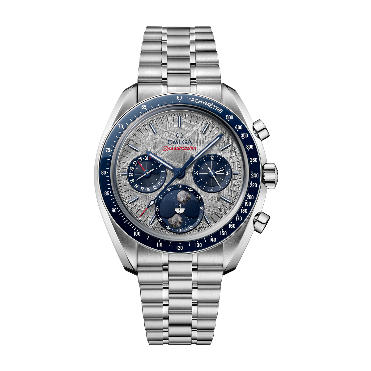 Omega "Meteorite" Speedmaster Moonphase Grey Steel 43mm
