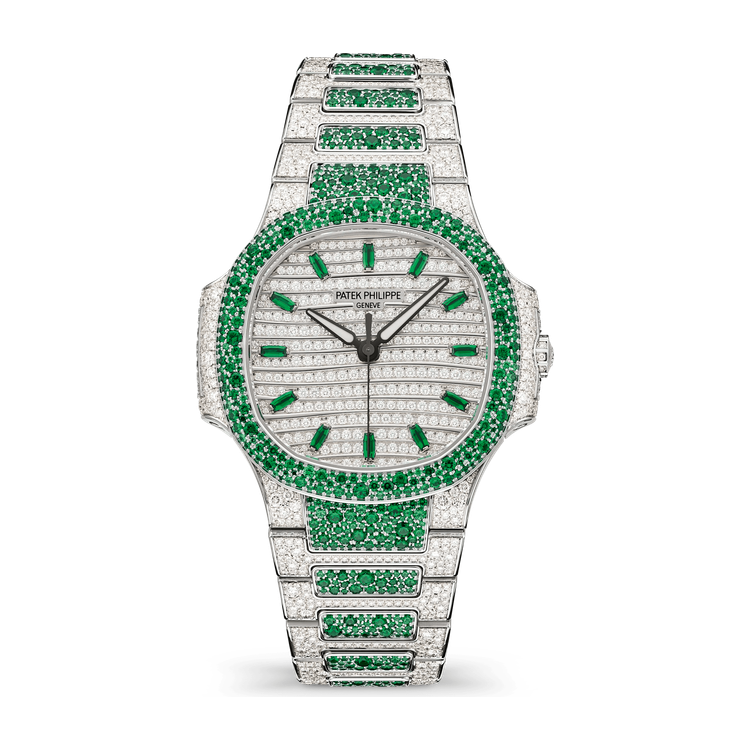 Patek Philippe Nautilus Diamond Pave White Gold 35.2mm