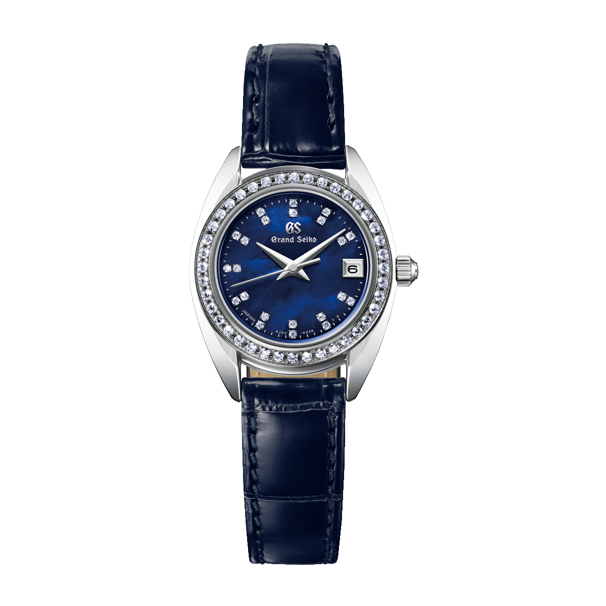 Grand Seiko Heritage Refined Essentials Blue White Gold Alligator Leather 26mm