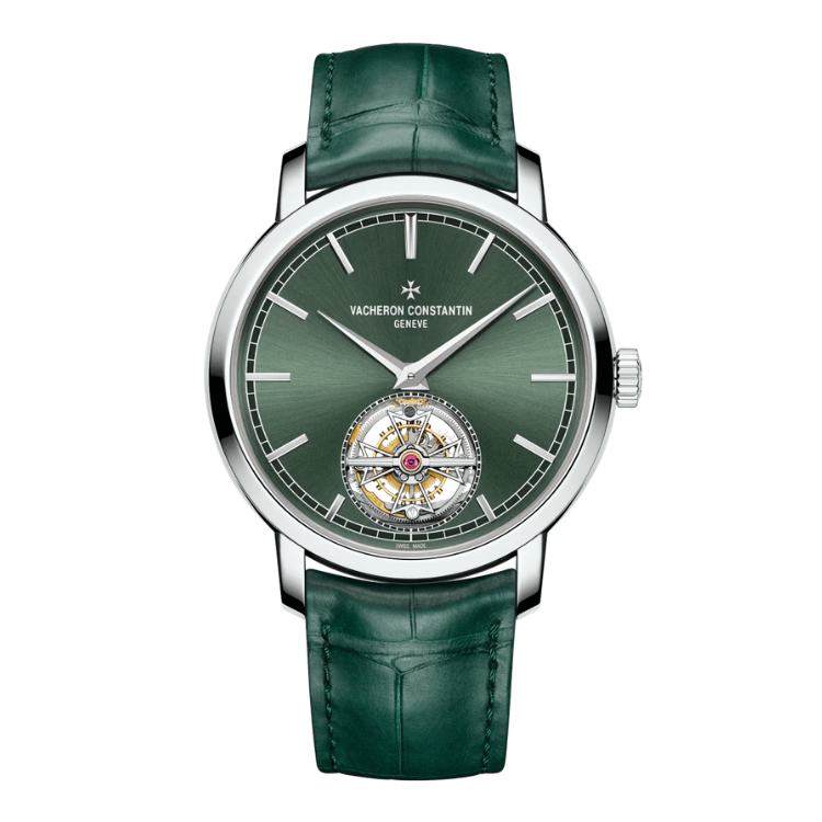 Vacheron Constantin Traditionnelle Tourbillon Green Platinum Alligator Leather 41mm